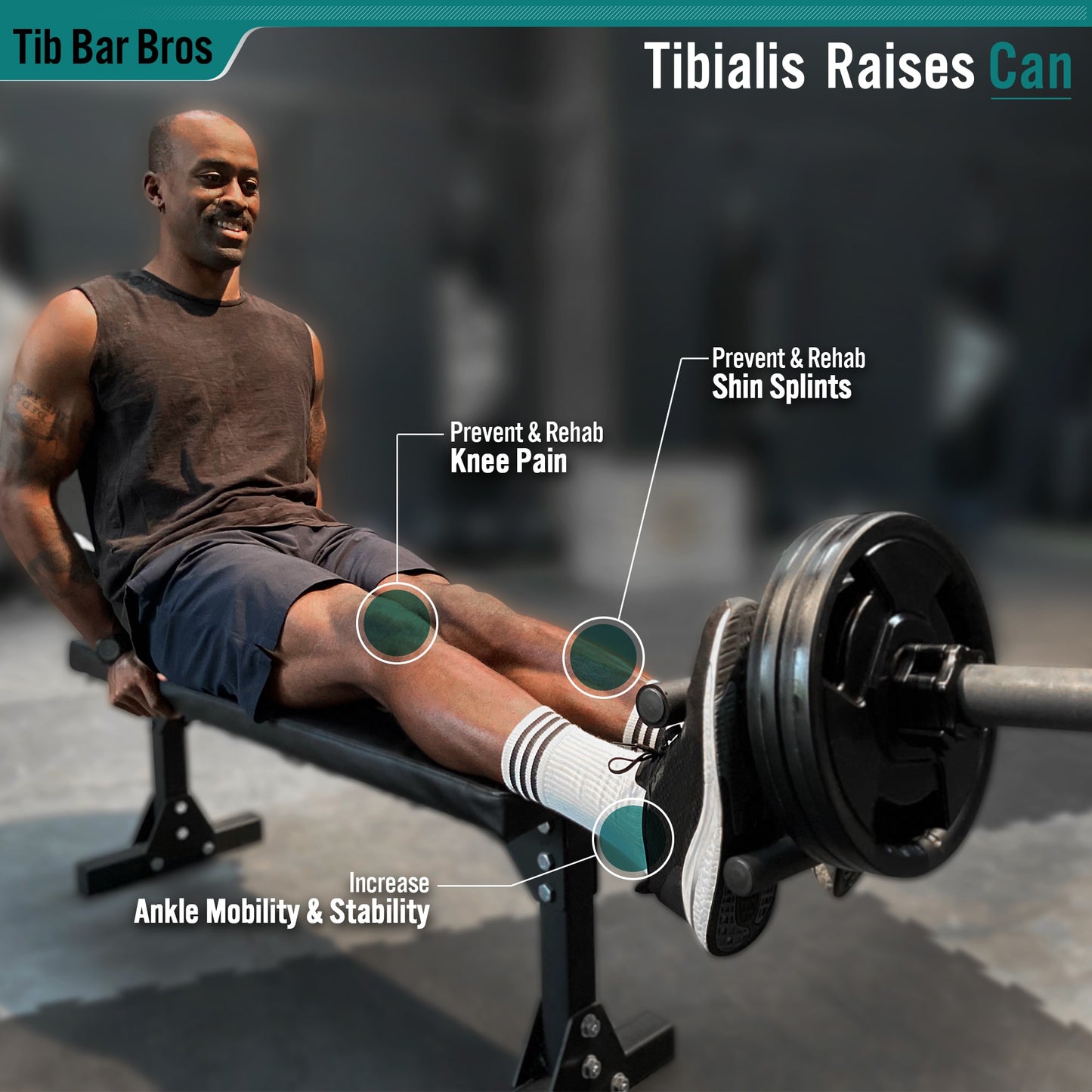 Tib Bar – Tibialis Trainer - FREE Weight Clip (🎁)