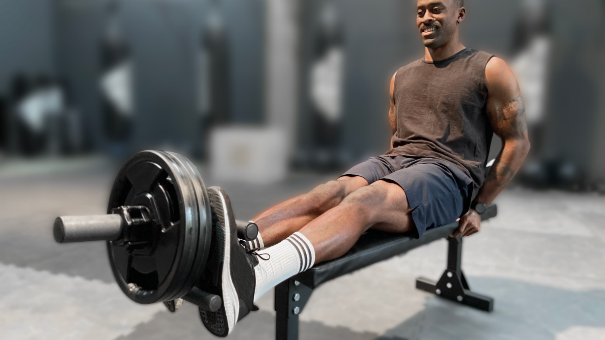 training with tib bar tibialis trainer on bench